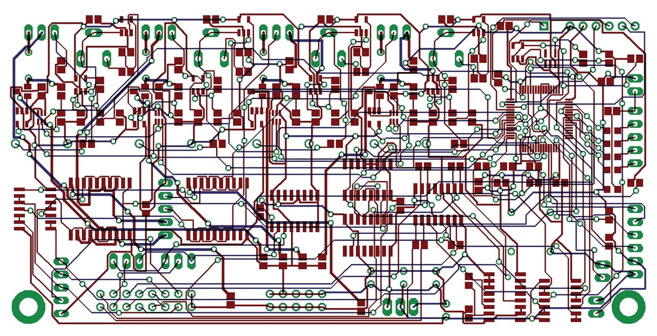 Obr. 1 Deska routována programem Eagle